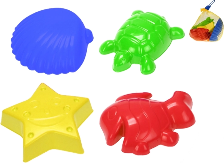 Plastic sand molds 4 pcs in a net (10m+)