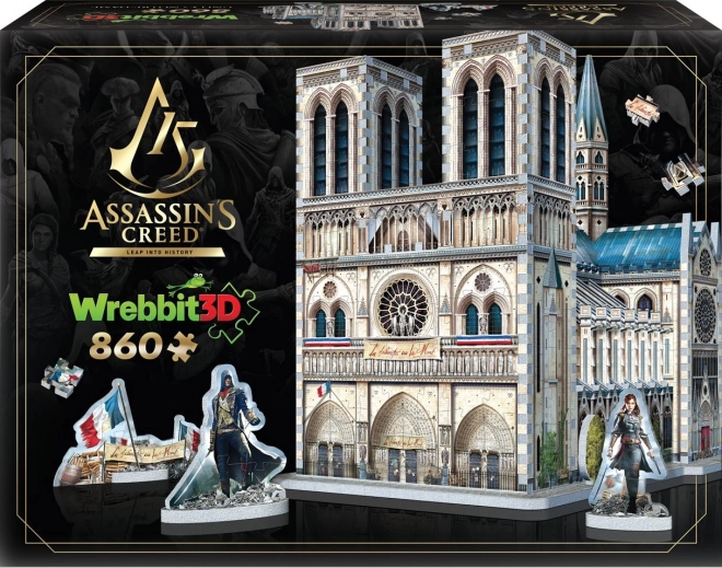 3D pusle Assassin's Creed Unity: Notre-Dame’i katedraal 860 tükki