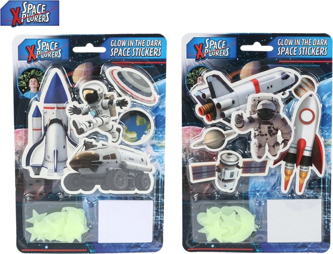 Glow-in-the-dark Room Stickers Space Xplorers – space themes, 21 pcs