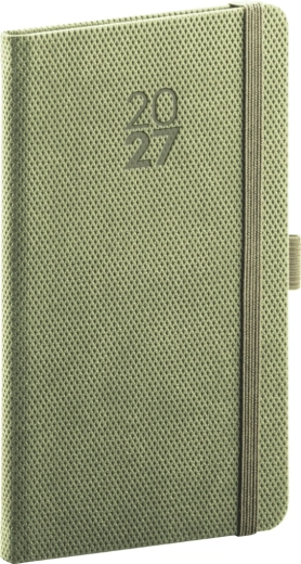 Notique pocket diary Diamante 2027 olive 9 × 15.5 cm