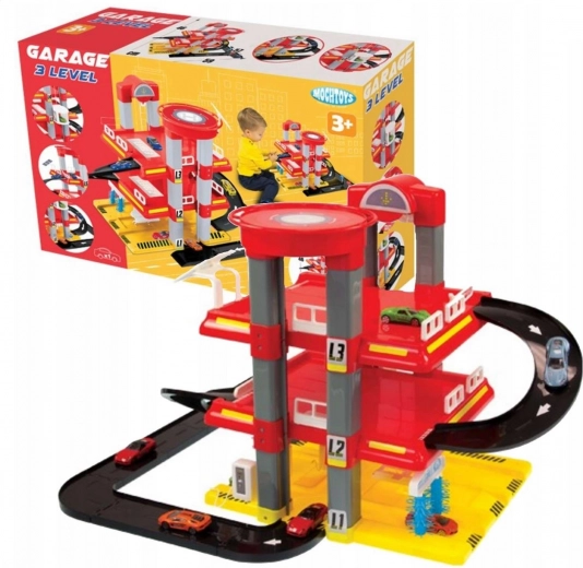 Three-Storey Garage with Heliport and Elevator MOCHTOYS
