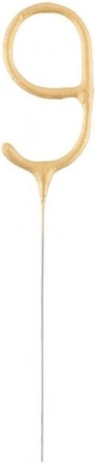 Gold number-shaped sparkler