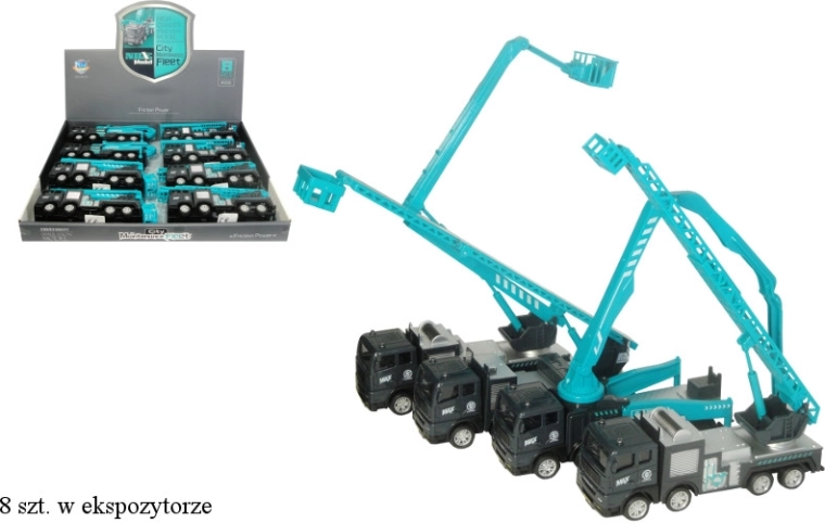 Plastic construction truck with friction drive