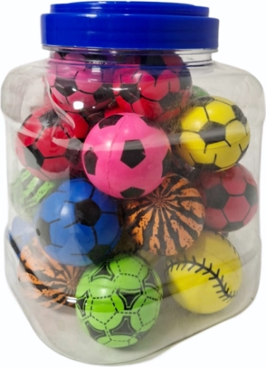 Rubber Bouncy Ball 4 cm, 25 pcs in net