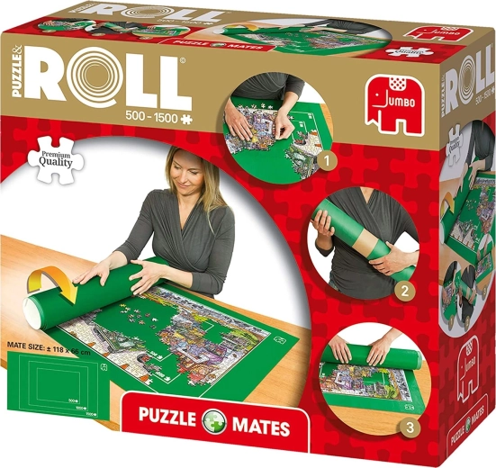 JUMBO Rolling Puzzle Mat 500–1500 Pieces (118 × 66 cm)