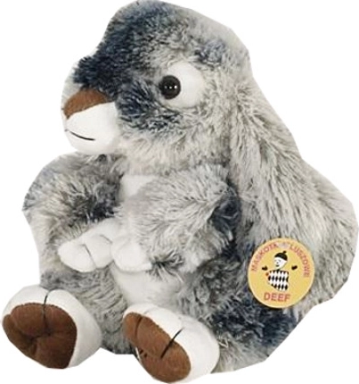 Gray Bunny Made of Soft Plush