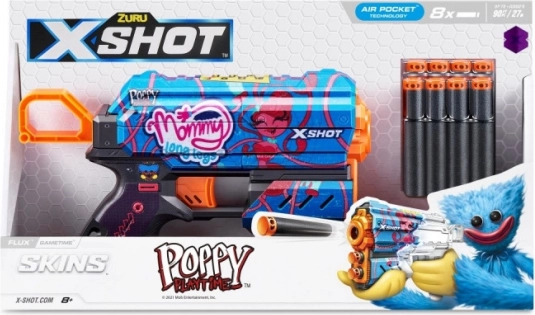 X-Shot Flux Gametime dart blaster, 8 foam darts