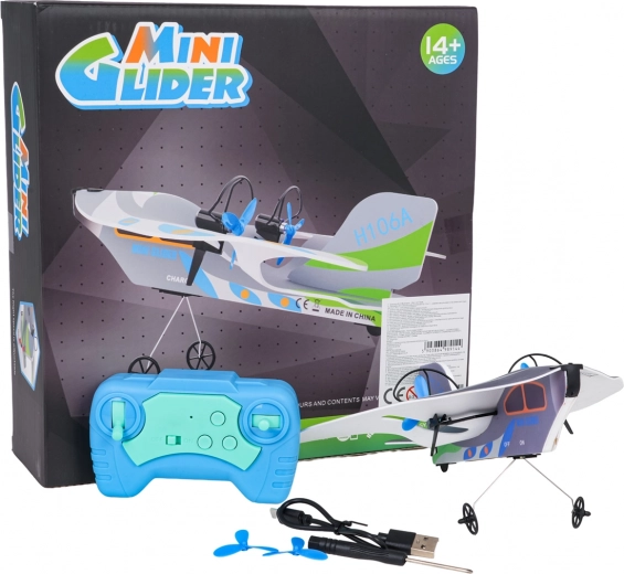 RC fighter plane with gyroscope and LED lighting