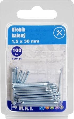 Hardened galvanized nails 30 × 1.5 mm (100 pcs)