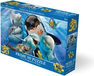 3D pusle naeratavad mereloomad 100 tükki