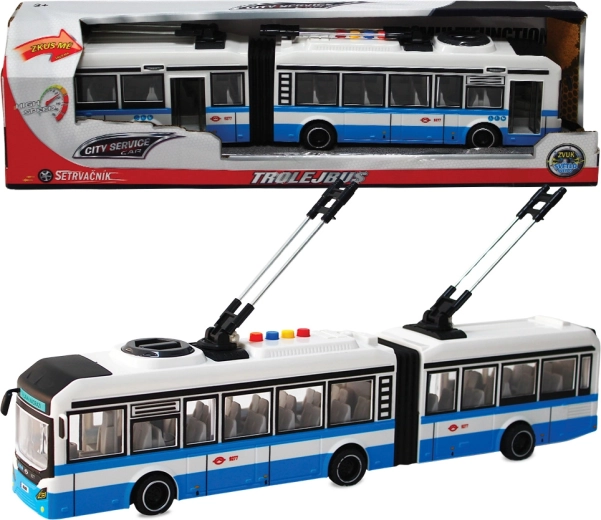 Liigendtrollibuss 1:16 sinine helidega, hoorattaveoga