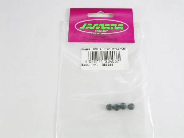 JAMARA mustad teraskuulid, 7 mm, 4 tk