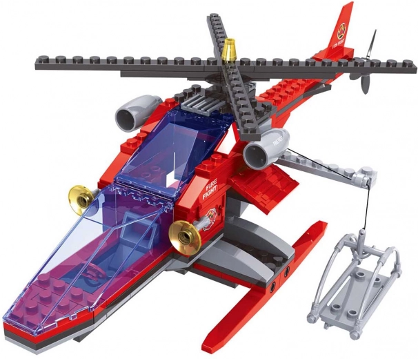 Compatible building set bloxo firefighters – helicopter 168 pcs