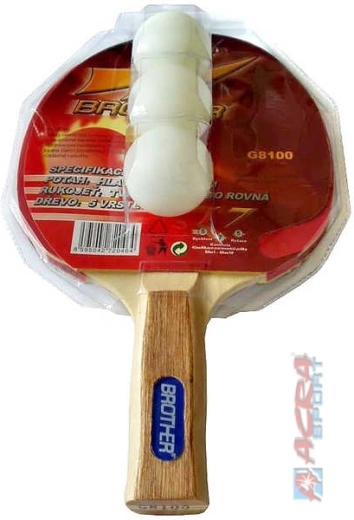 Acra brother 2-star table tennis paddle + 3 balls