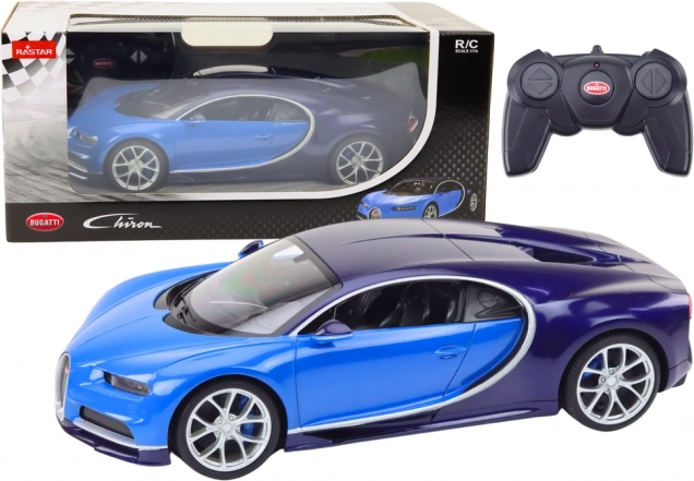 Bugatti Chiron kaugjuhitav automudel mõõtkavas 1:14, sinine