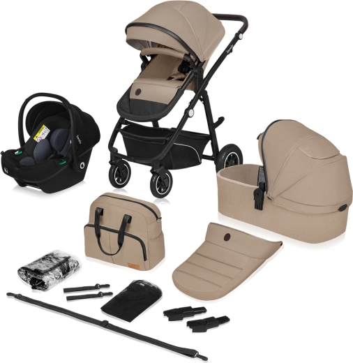 Kombineeritud lapsevanker Lionelo Bianka 3in1 beige sand