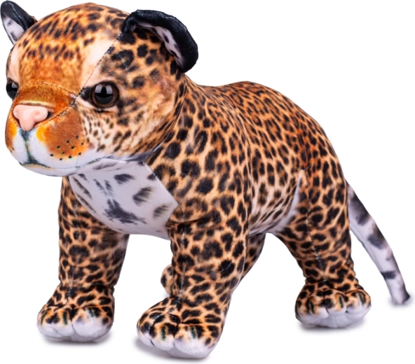 Täpiline plüüšleopard 40 cm – realistlik seisev mänguasi
