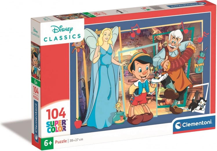 Pusle CLEMENTONI Disney Pinocchio 104 tükki