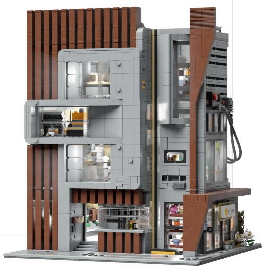 Detailed interior and 5 minifigures