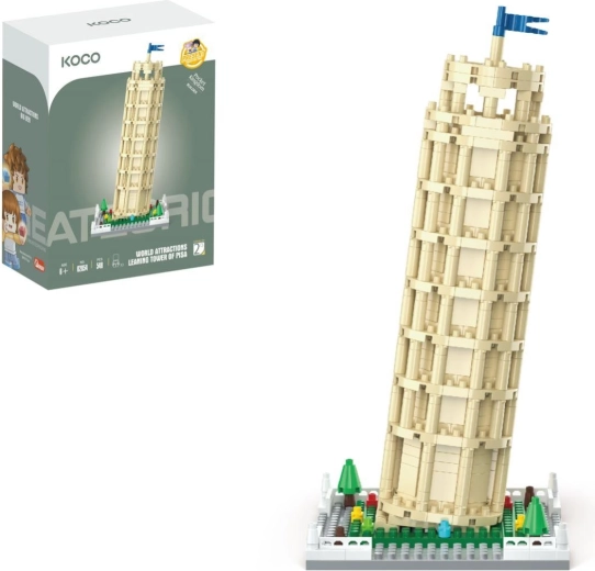 KOCO mini ehituskomplekt World of Atractions: Pisa viltune torn, 548 detaili