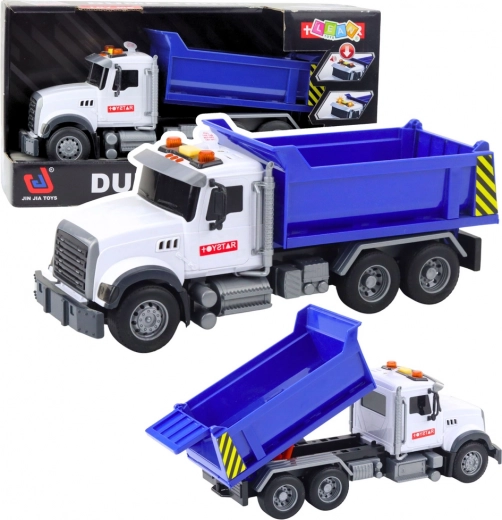 Dump Truck with Tipping Bed, Lights and Sounds – Blue
