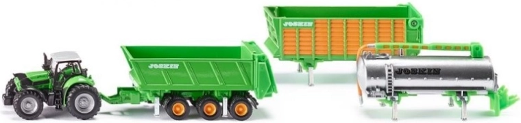 Siku Farmer Deutz Tractor with Joskin Trailer Set