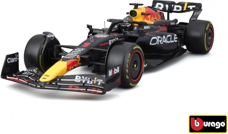 Metallist mudel F1 ORACLE RED BULL RACING RB19 1:18 koos sõitja Max Verstappeniga