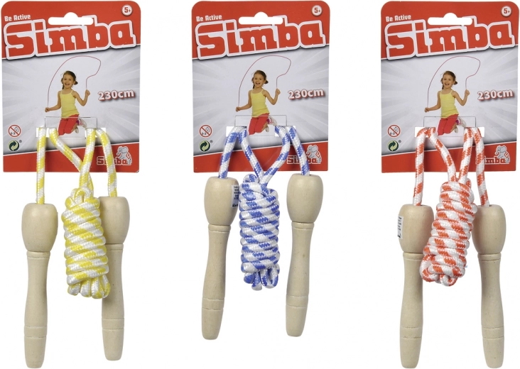Hüppenöör Simba Be Active puidust käepidemetega 230 cm