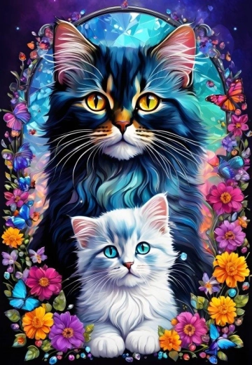 Puzzle Motherly Love: Cats 1000 Pieces