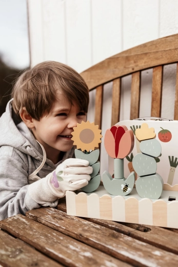 Garden play with a pastel wooden design