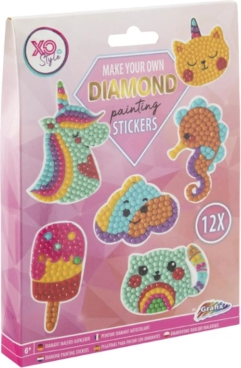 Teemantmaaliga kleepsud Unicorn 12 tk