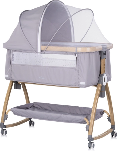 Chipolino Charisma premium-klass kõrvalvoodi 2in1 platinum wood