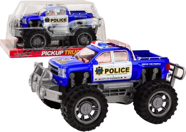 Police Pickup Blue off-road police car