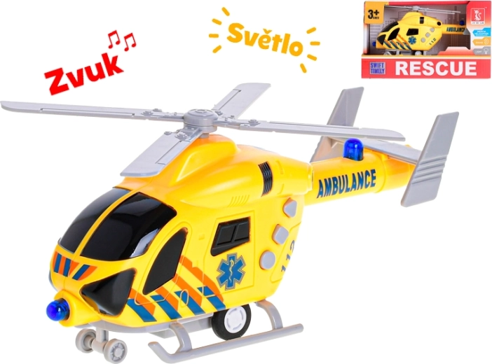 Plastist päästehelikopter valguse ja heliga 20 cm