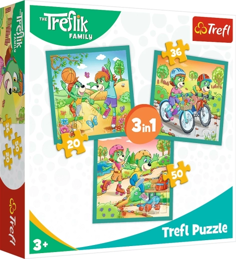 Trefliks 3-in-1 Puzzle – Meet the Trefliks (20, 36 and 50 pieces)