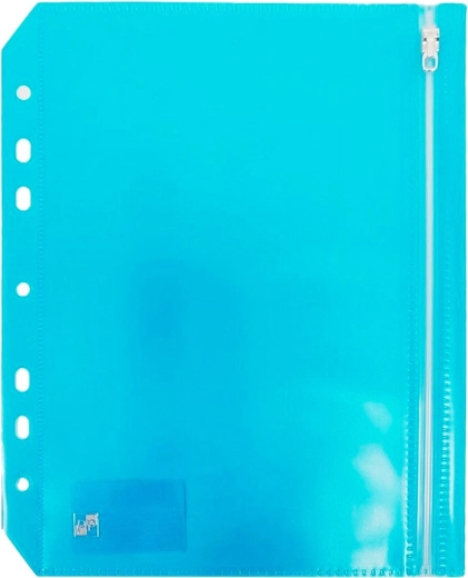A5 Format Zip Pouch Blue