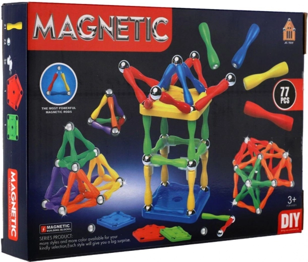 Magnetiline konstruktor 77 osaga plast/metall