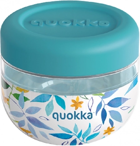 Toidukarp Quokka Bubble Watercolor Leaves türkiissinine 500 ml