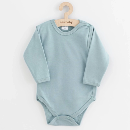 Baby bodysuit with full opening new baby classic ii dark mint