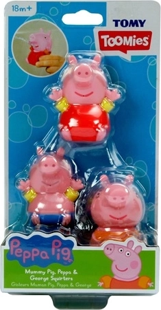 TOMY vannimängufiguurid Peppa Pig (3 tk)
