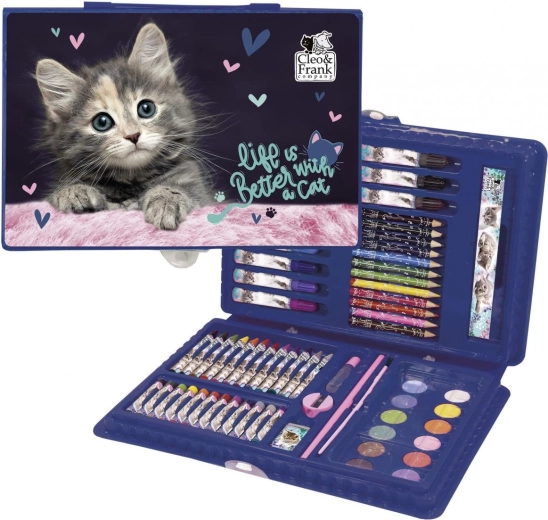 Creative set in a suitcase Cleo and Frank (71 pieces)