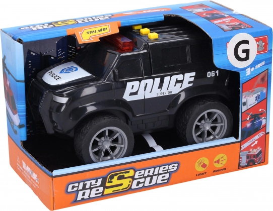 Police car with light and sound effects 18 cm