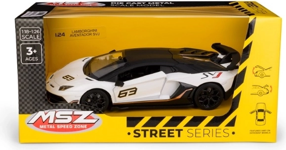 Collectible MSZ Lamborghini Aventador SVJ Model 1:24 White