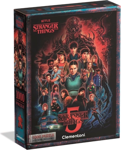 Pusle 1000 Stranger Things 5 plakatiga Clementoni