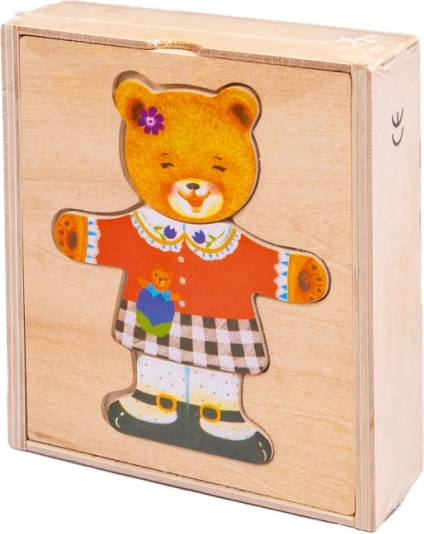 Wooden Puzzle Bear Girl