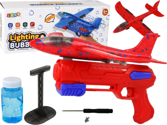 Bubble Plane with Launcher Red