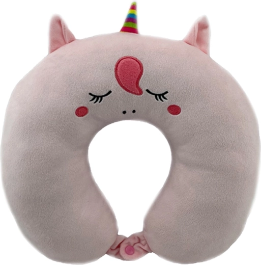 Plush headrest with button – unicorn