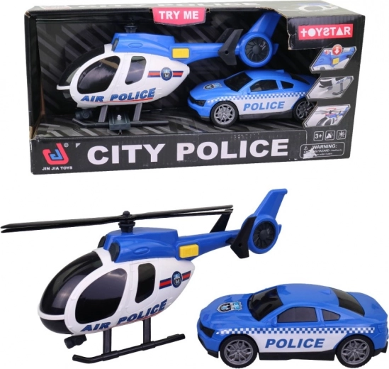 Helicopter with Police Car