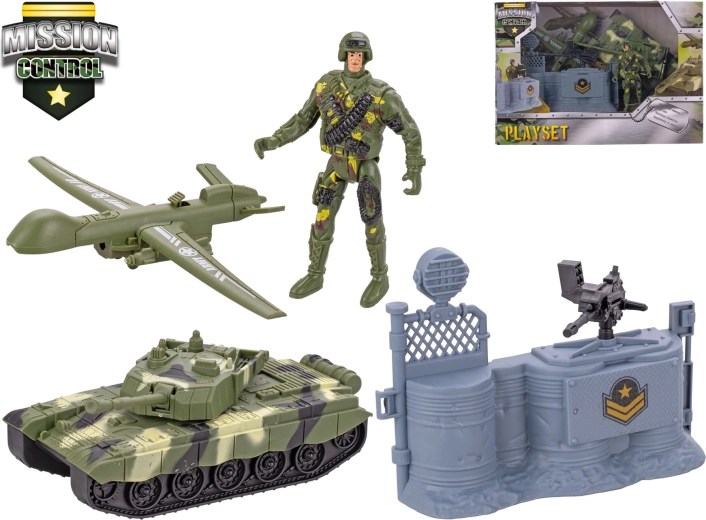 Mission Control tank lisatarvikutega 18,5 cm – mängukomplekt