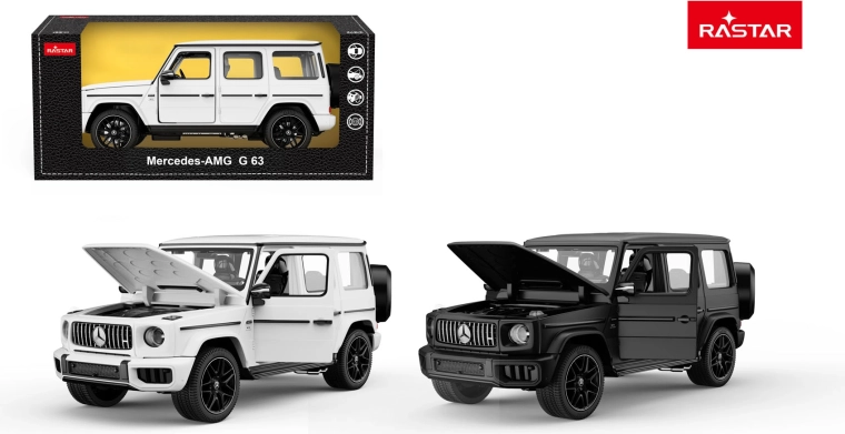 Automudel Mercedes-AMG G63 Rastar 1:24 valge – 1 tk